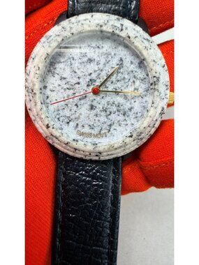 Vintage TUSCANY Granite Rock Stone Case Watch Seiko Epson Quartz For Ladies